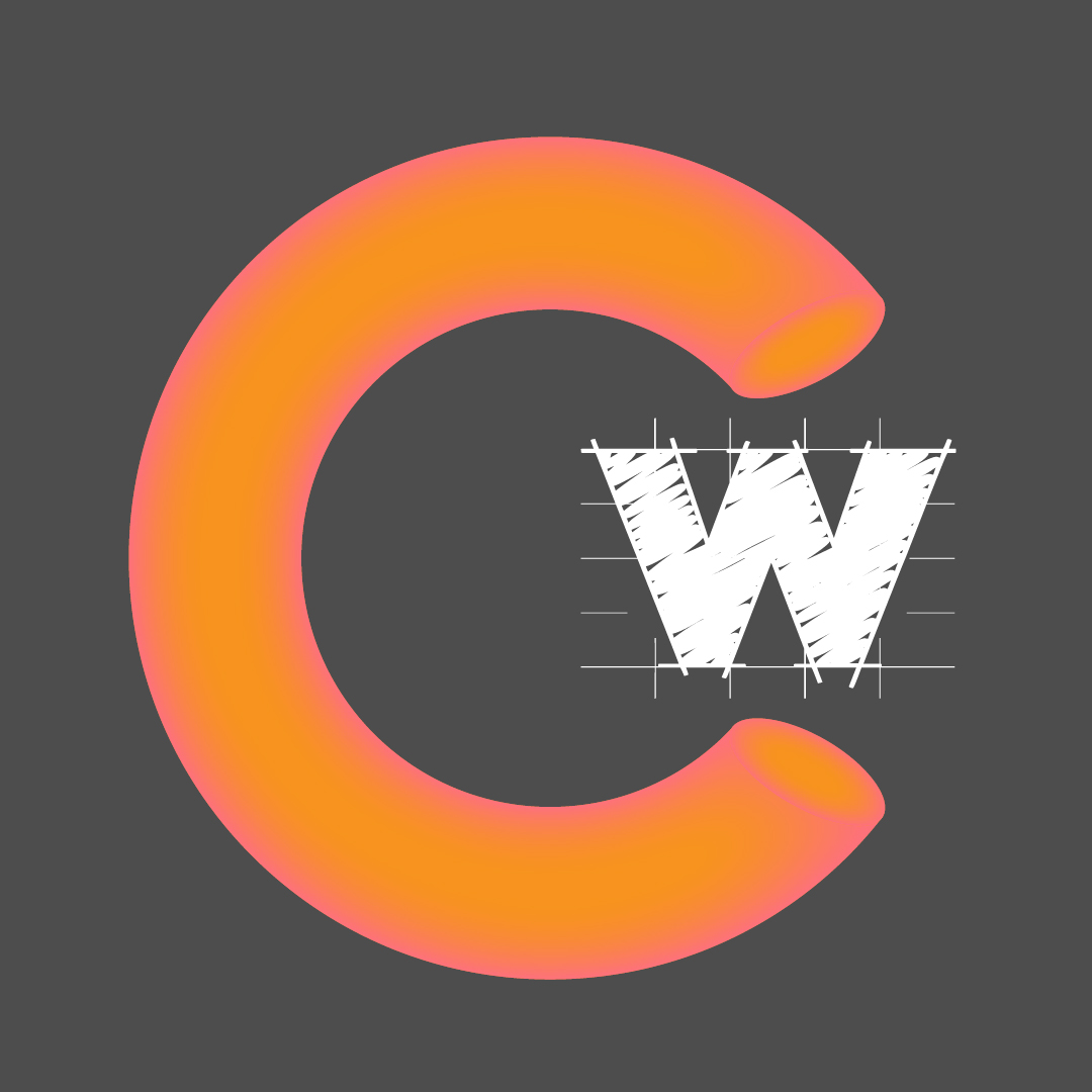 Email an Christine. Logo in Form eines orangen Buchstaben C, der ein kleines weißes w umschließt